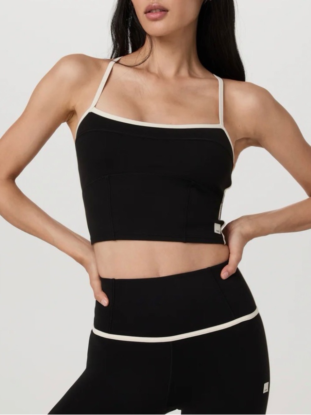 Vuori Black All the Feel Corset Tank